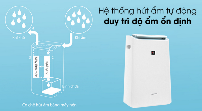 Đánh giá máy hút ẩm DW-E16FA-W 8