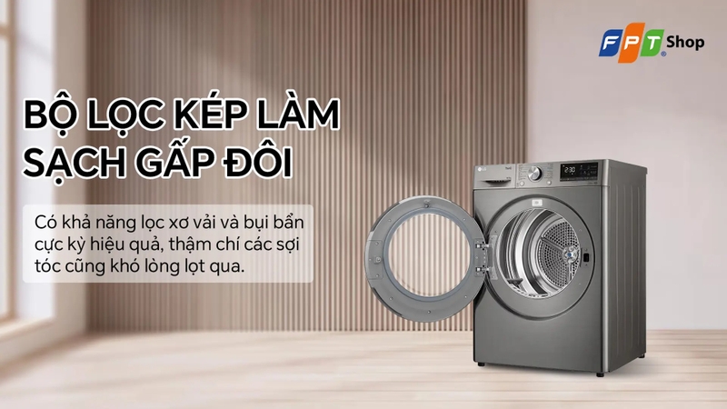 Đánh giá máy sấy quần áo LG DVHP50P 4