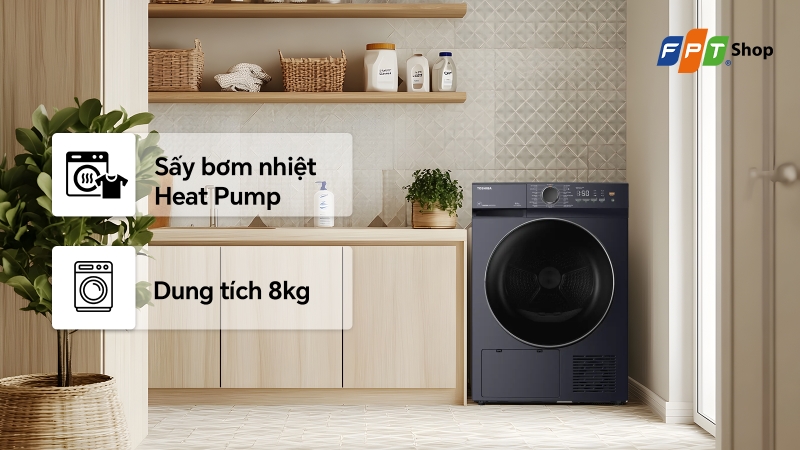 đánh giá máy sấy quần áo Toshiba 3
