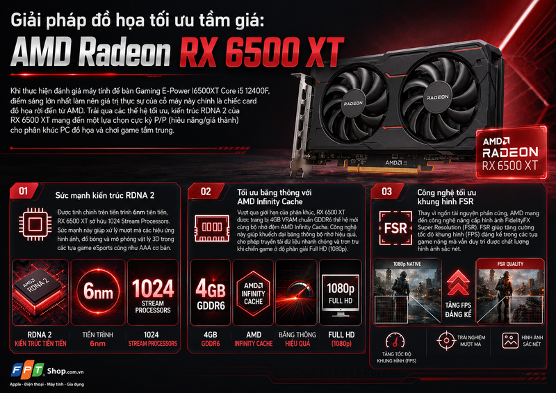 đánh giá máy tính rx 6500 xt