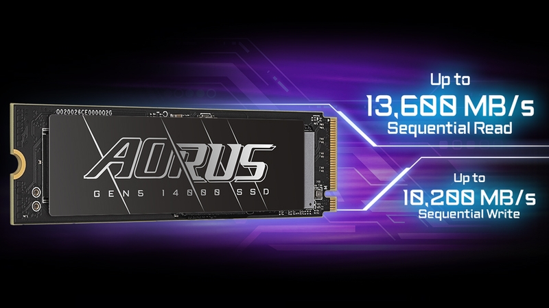 Dòng SSD Gigabyte AORUS gây ấn tượng với tốc độ đọc ghi cao