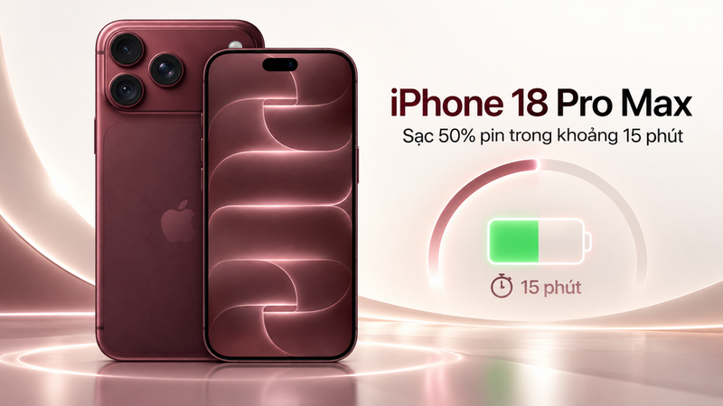 Tốc độ sạc iPhone 18 Pro Max nhanh và an toàn cho máy