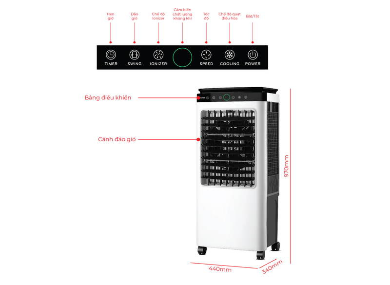 Đ&aacute;nh gi&aacute; quạt điều h&ograve;a Rapido 6000D 6