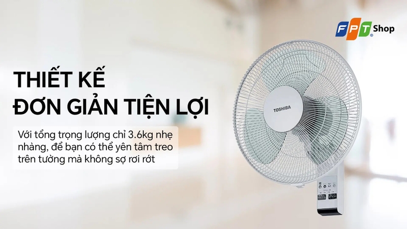 Đ&aacute;nh gi&aacute; quạt treo tường Toshiba F-WSA20(H)VN 2