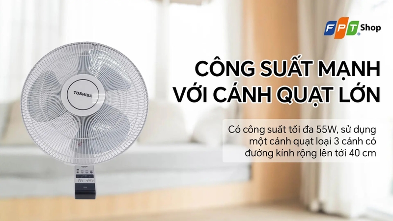 Đ&aacute;nh gi&aacute; quạt treo tường Toshiba F-WSA20(H)VN 1