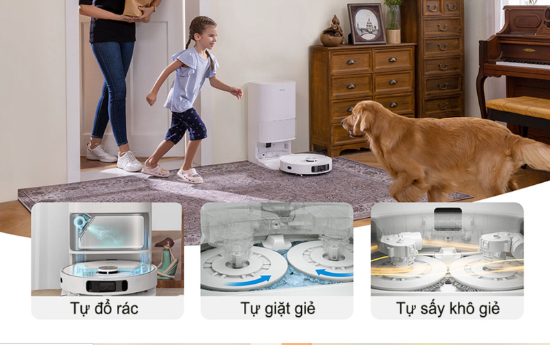 Khả năng lau nhà hiệu quả trên Dreame L10S Ultra