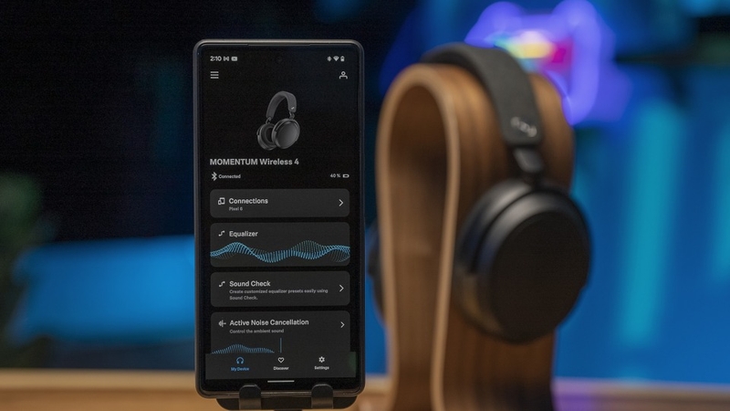 Tai nghe Sennheiser Momentum 4 có app điều chỉnh âm thanh riêng