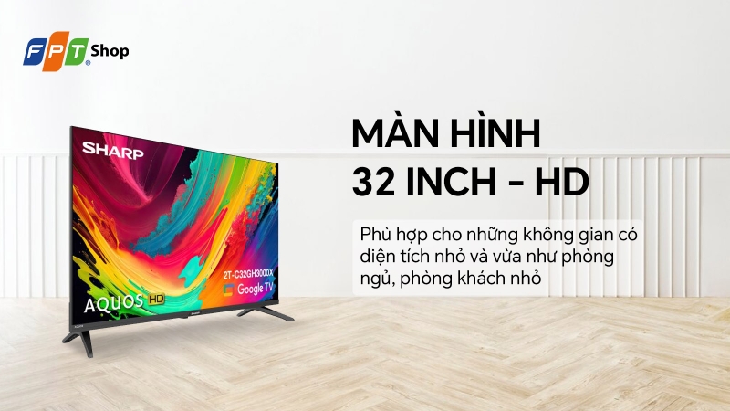 Đánh giá Sharp Google TV 32 inch HD 2T-C32GH3000X (ảnh 1)