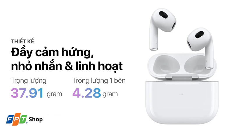 Thiết kế đặc trưng của dòng AirPods vẫn được giữ nguyên