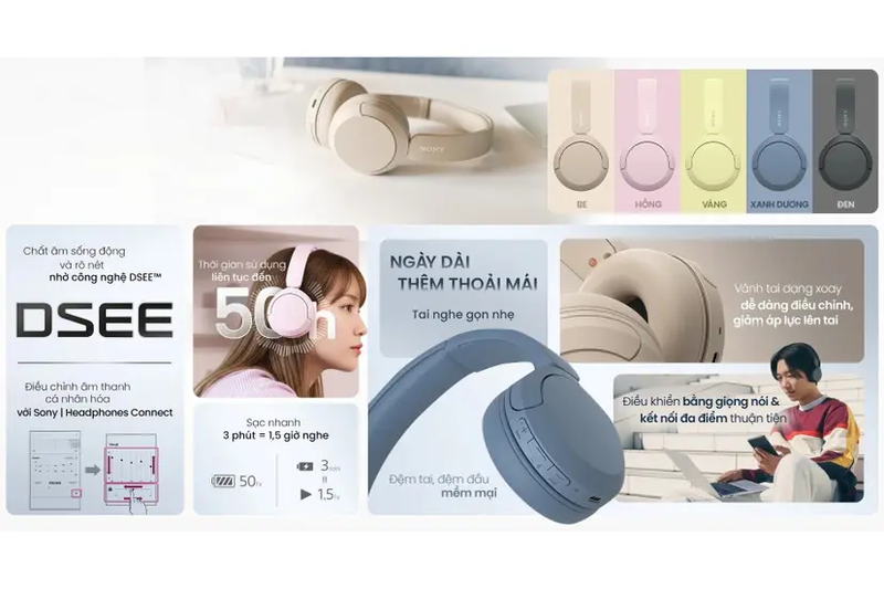 Đánh giá tai nghe Sony WH-CH520 ảnh 7