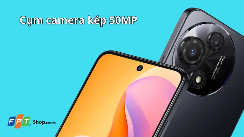Camera 50MP cho chất lượng ghi hình ấn tượng