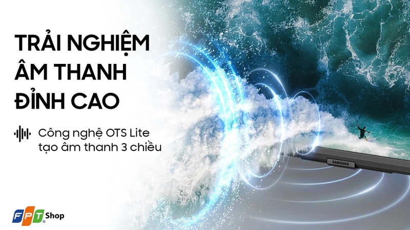 Trải nghiệm âm thanh trên tivi Samsung QA55Q60B