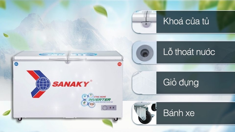 Đánh giá&nbsp;tủ đông Sanaky 485 lít VH-6699W3 4