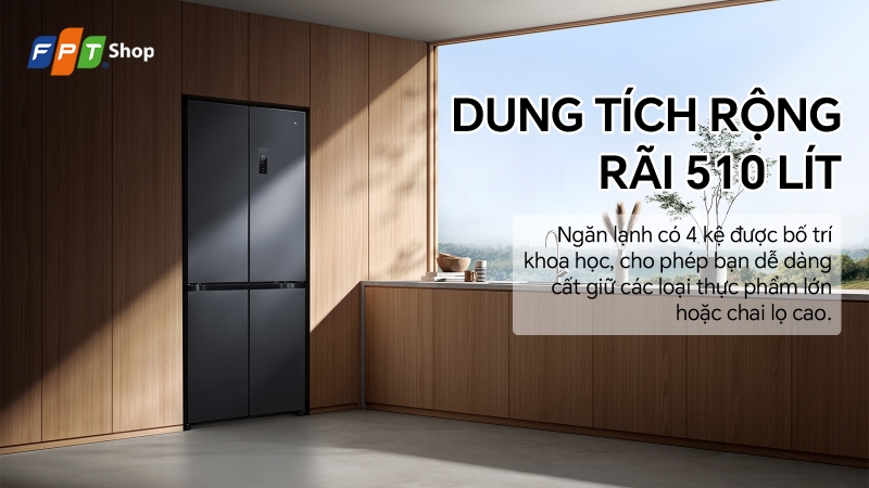 đánh giá tủ lạnh multi door xiaomi mijia inverter 510 lít mrc51hmpaVn (ảnh 2)