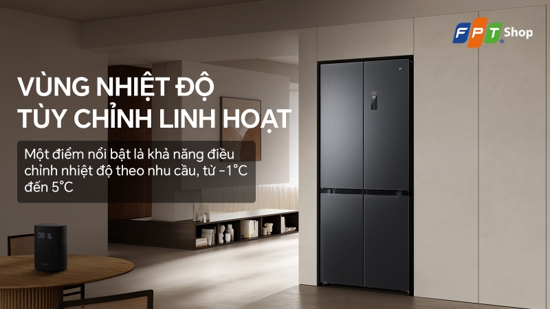 đánh giá tủ lạnh multi door xiaomi mijia inverter 510 lít mrc51hmpaVn (ảnh 3)