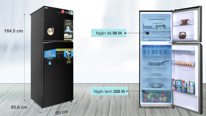 Đánh giá tủ lạnh Panasonic TL351-381V 1