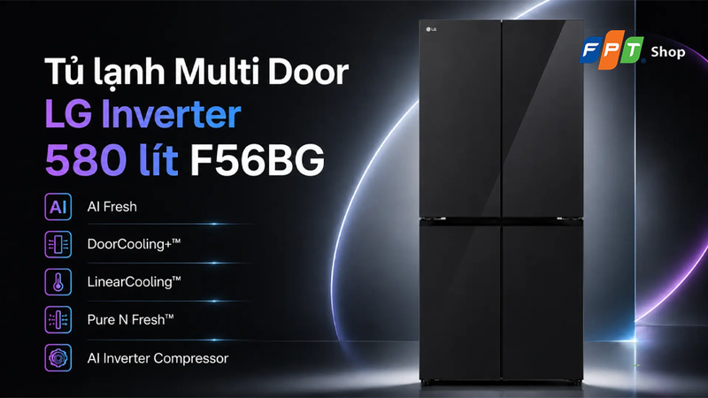 LG Inverter 580 lít F56BG