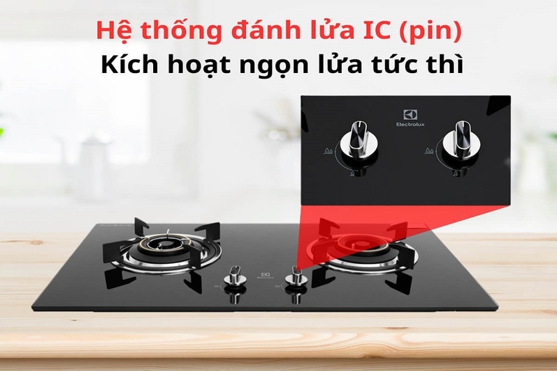 bếp ga đánh lửa nhanh, hiệu quả