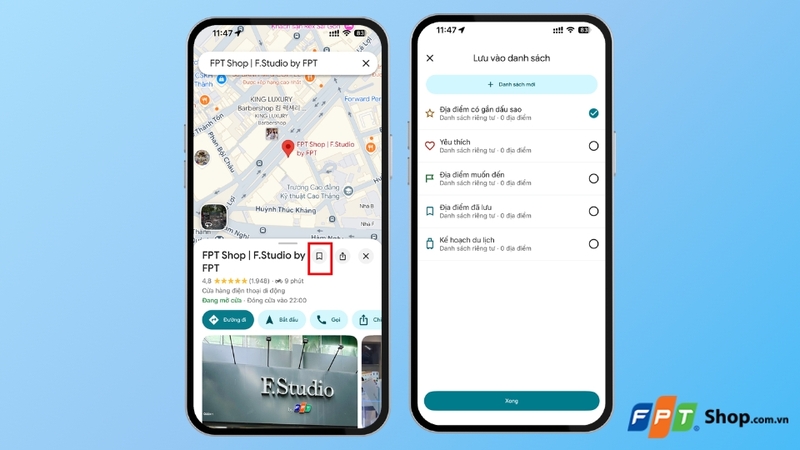 nhấn vào nút Lưu