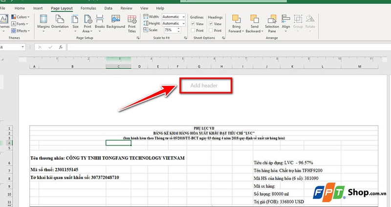 Đánh số trang kiểu 1/2 trong Excel - 05