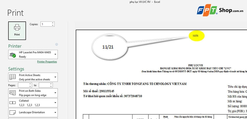 Đánh số trang kiểu 1/2 trong Excel - 01