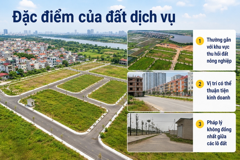 Đặc điểm của đất dịch vụ