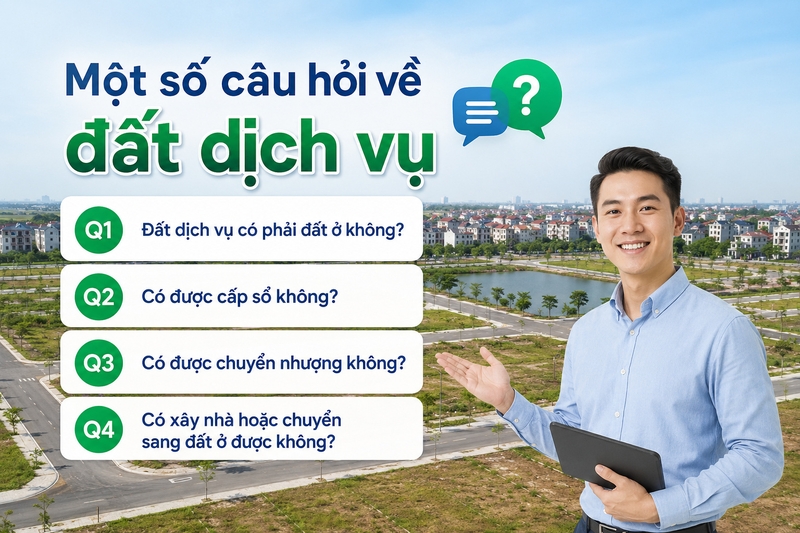 Một số câu hỏi về đất dịch vụ