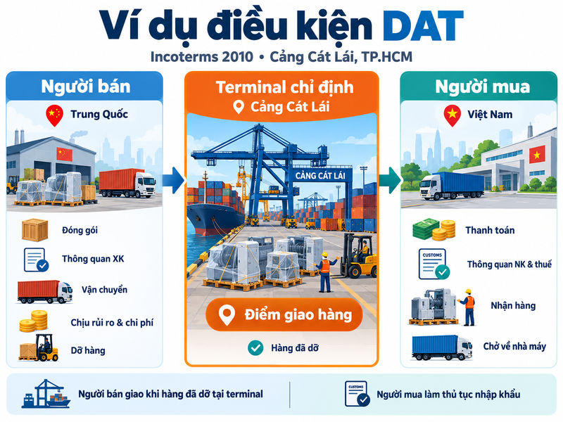 Ví dụ về điều kiện DAT