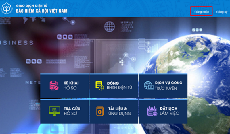 Truy cập và đăng nhập vào Cổng Dịch vụ công BHXH Việt Nam