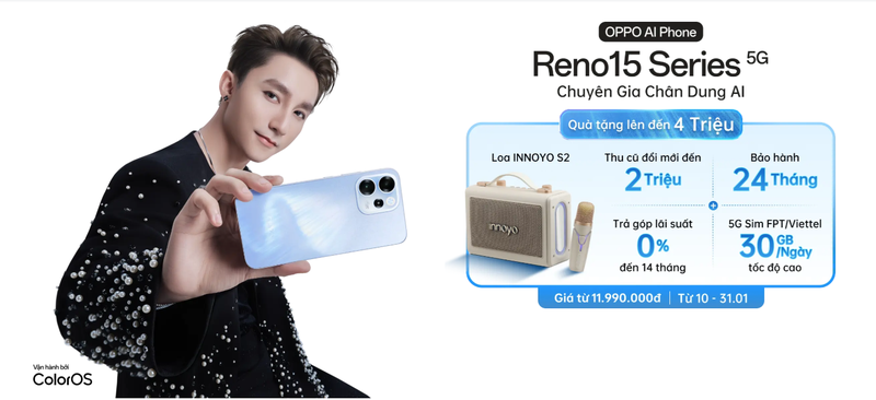 Đặt mua OPPO Reno15 series liền tay, rinh ngay bộ quà trị giá 4 triệu đồng 1