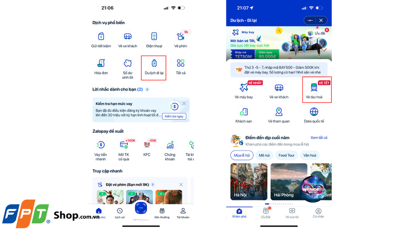 Đặt vé tàu Tết 2025 qua ví điện tử Zalopay 1