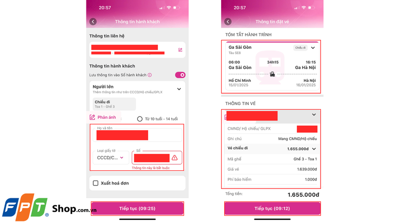 Cách đặt vé tàu Tết 2025 qua ví điện tử Momo 4