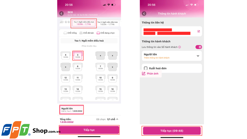 Cách đặt vé tàu Tết 2025 qua ví điện tử Momo 3