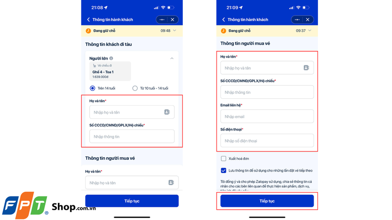 Đặt vé tàu Tết 2025 qua ví điện tử Zalopay 4