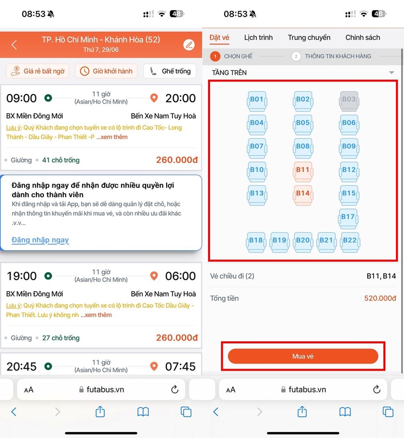 Cách đặt vé xe Phương Trang online ảnh 2