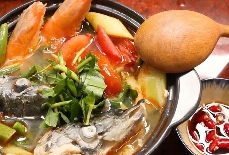 Đầu cá thu nấu canh chua ảnh 5