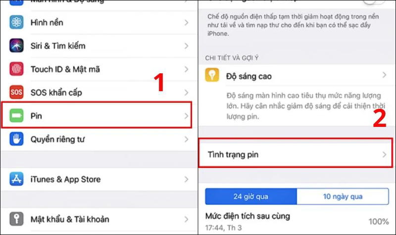 Cách kiểm tra tình trạng pin iPhone