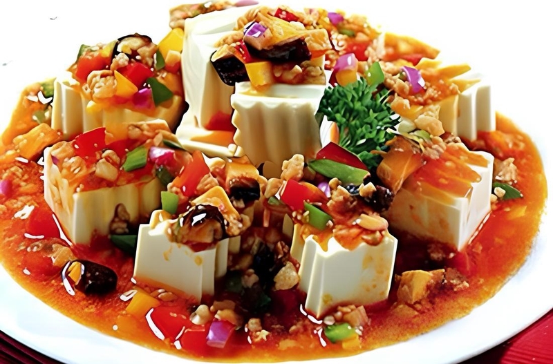 Đậu hũ non sốt cay
