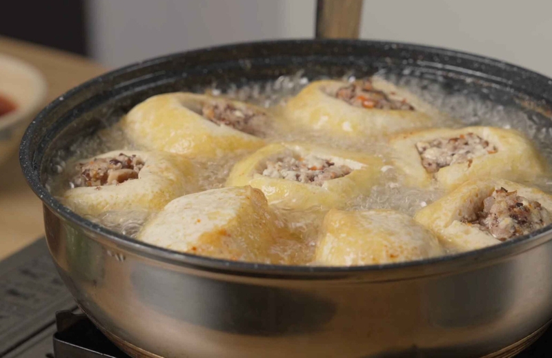 đậu phụ nhồi thịt sốt cà chua hình 10