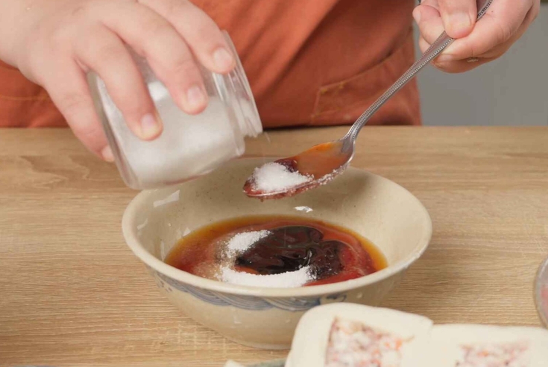 đậu phụ nhồi thịt sốt cà chua hình 8