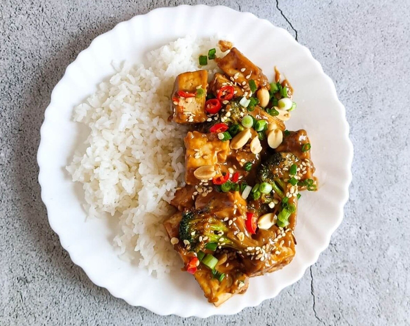 Đậu phụ sốt bơ đậu phộng - 10