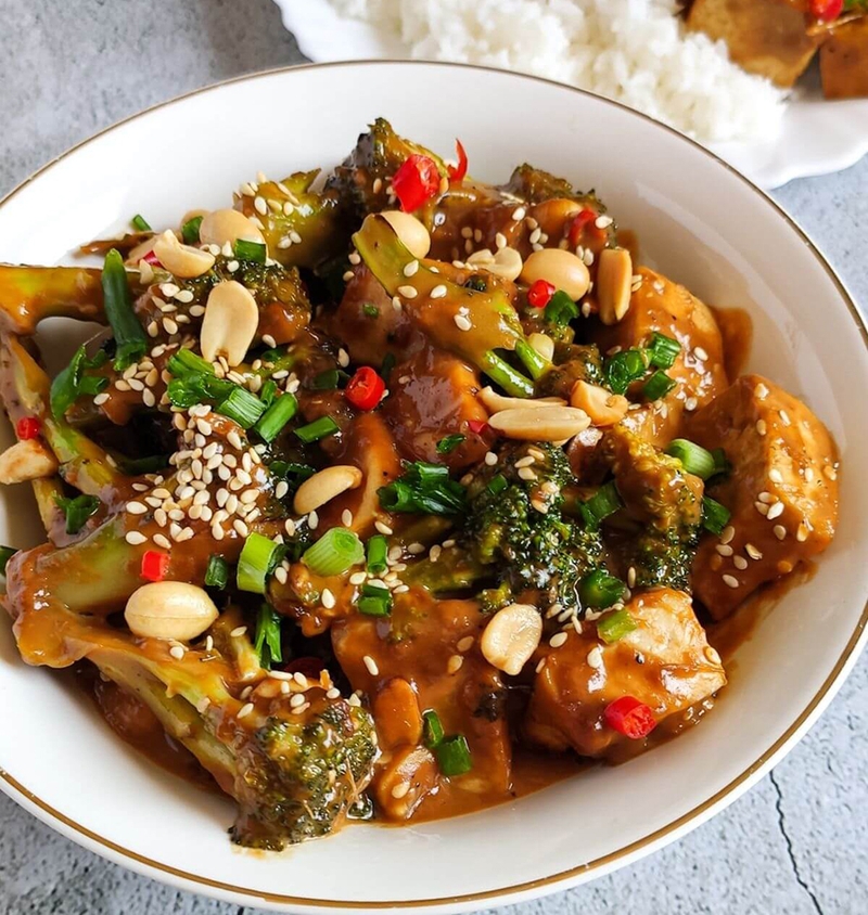 Đậu phụ sốt bơ đậu phộng - 11