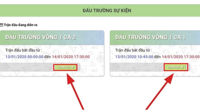 Màn hình đấu trường toán học VioEdu