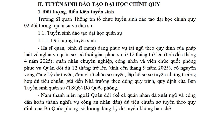 Đề án tuyển sinh Đại Học Thông Tin Liên Lạc 2025 ảnh 1