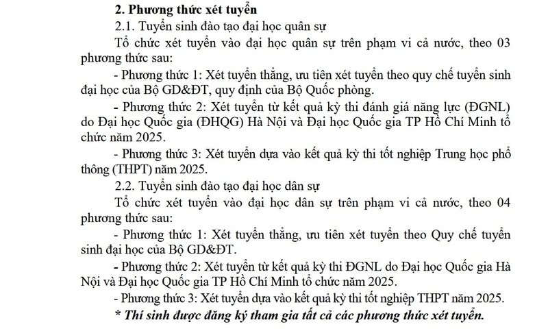 Đề án tuyển sinh Đại Học Thông Tin Liên Lạc 2025 ảnh 2