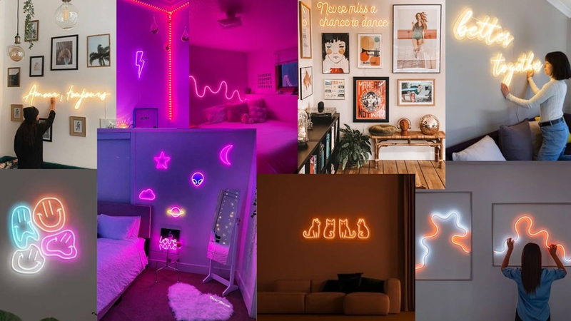 Lựa chọn kiểu dáng và màu sắc đèn neon phù hợp