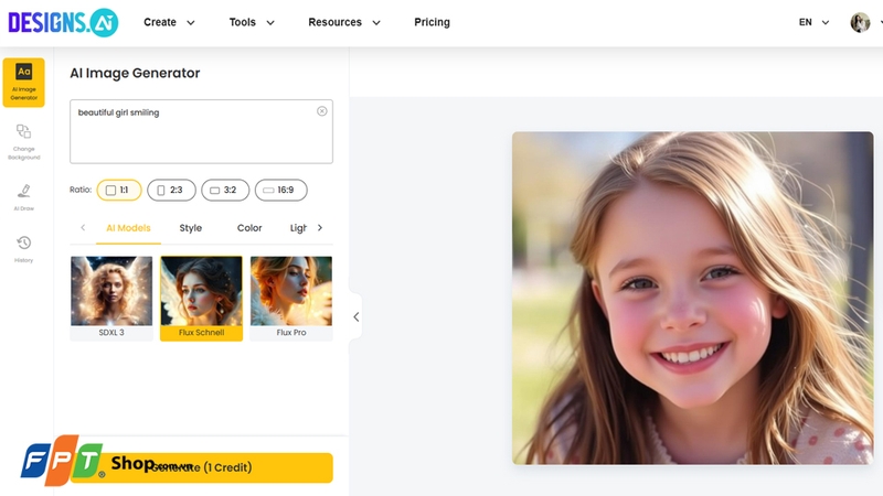 Image Maker trên Designs AI