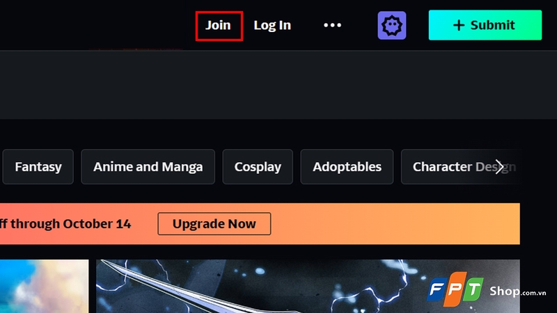 Nhấn vào nút "Join"