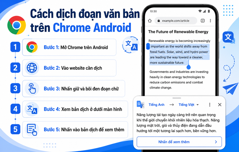 dịch văn bản trên trình duyệt 1