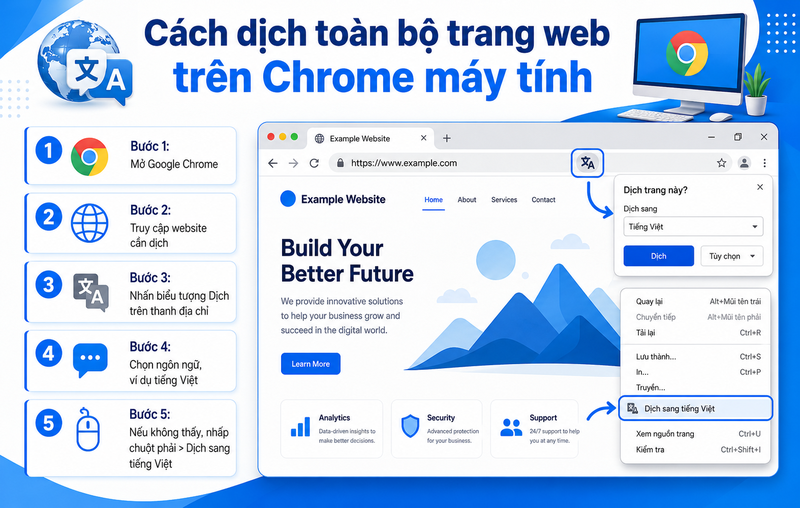 dịch văn bản trên trình duyệt 2.1